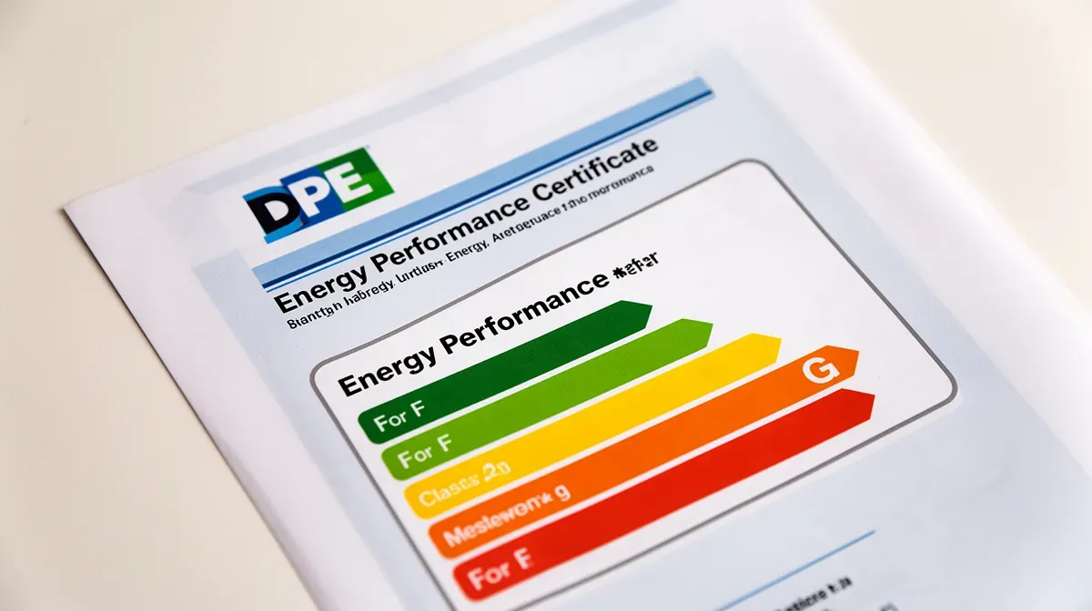 Étiquette DPE classe F ou G d'une passoire thermique