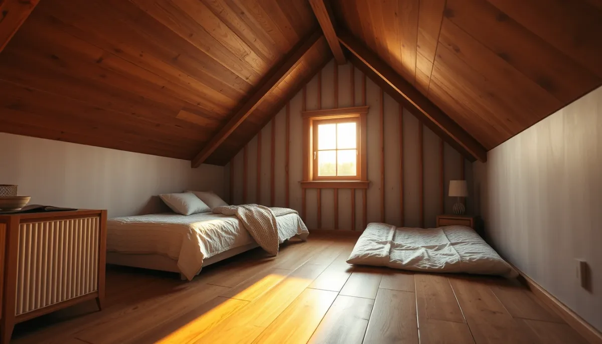 Chambre sous combles confortable grâce à une isolation sous rampants performante