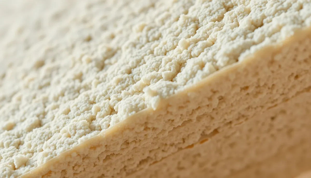 Gros plan sur un panneau de laine de roche Rockplus Premium avec revêtement kraft