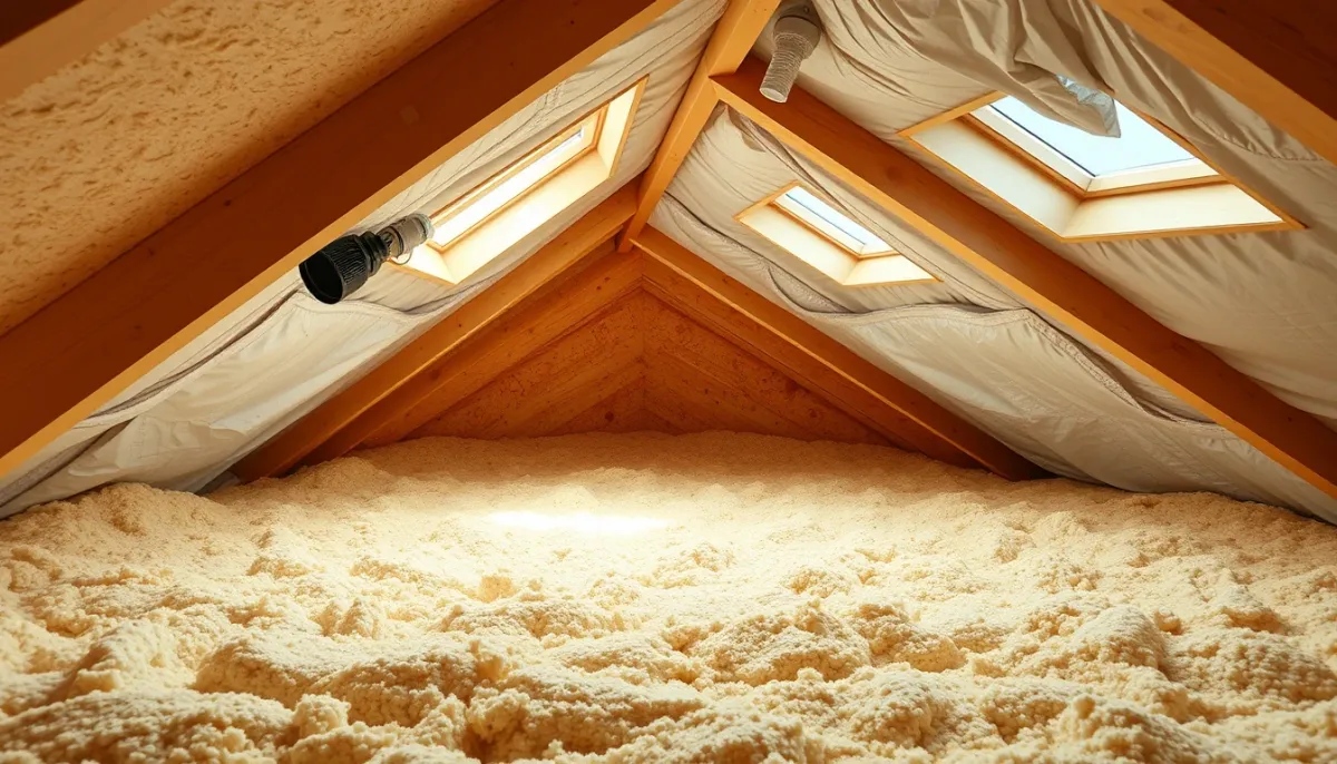Combles correctement ventilés après travaux d'isolation et de ventilation, évitant la condensation