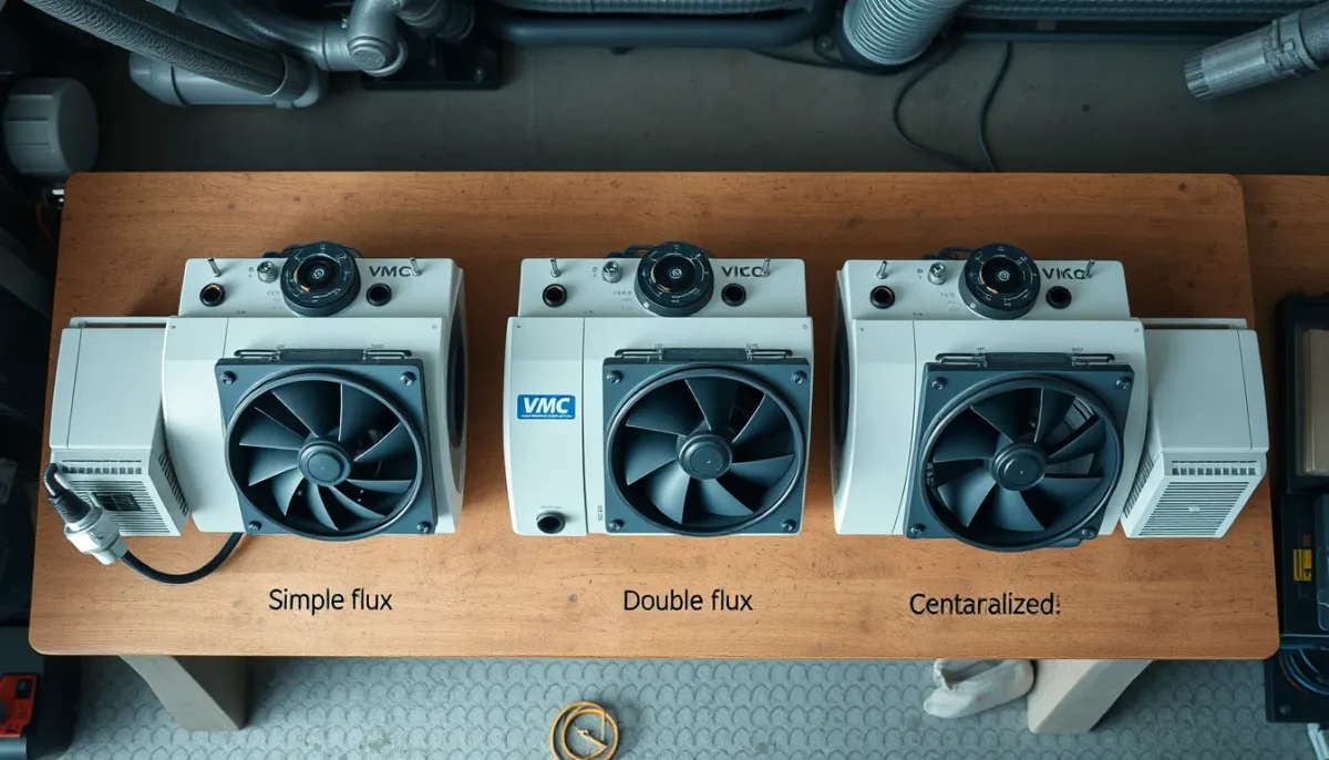 Comparaison de trois systèmes de ventilation : VMC simple flux, double flux et décentralisée
