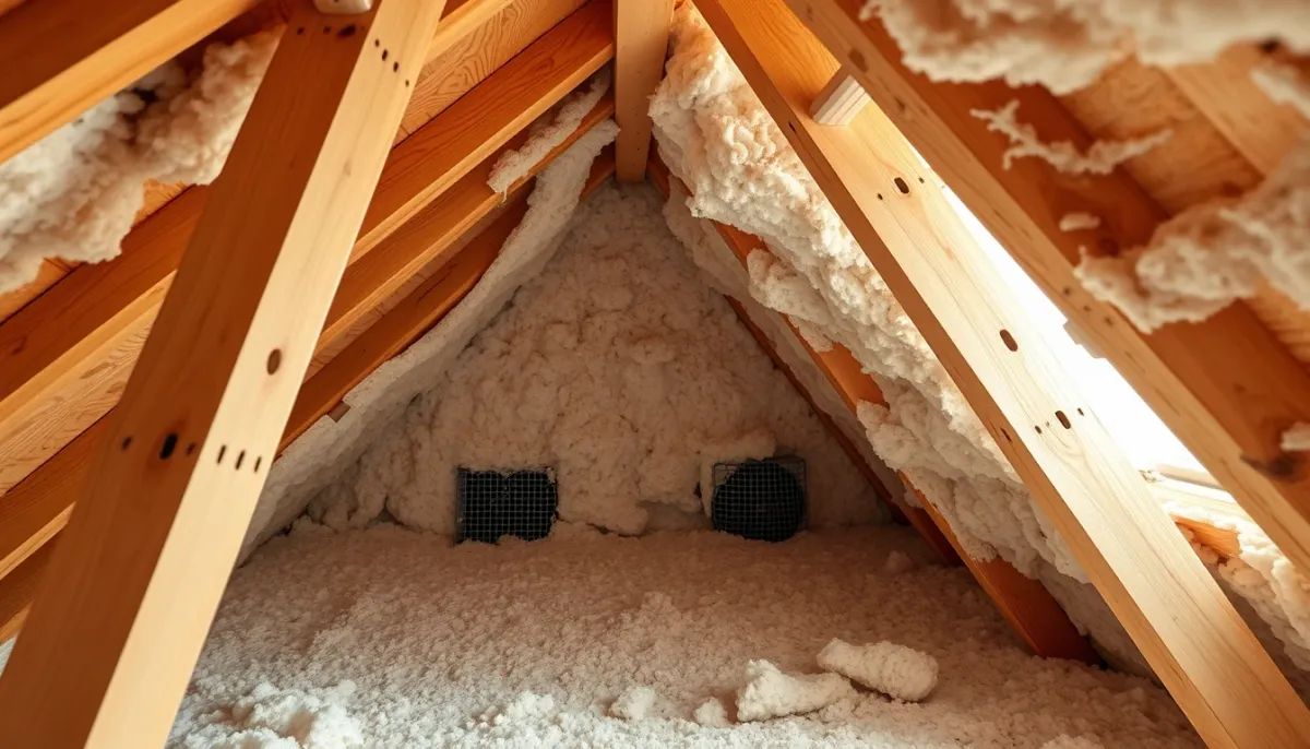 Combles sécurisés avec isolation neuve et grillage anti-rongeurs