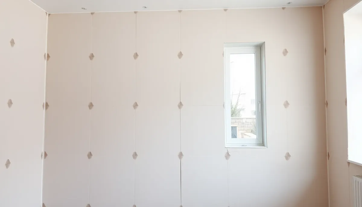 Mur intérieur isolé avec des panneaux PIR et plaque de plâtre prêt à peindre